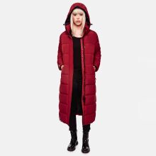 Navahoo Isalie Damen lange Winterjacke gesteppt Blood Red Größe M - Gr. 38