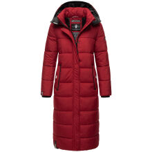 Navahoo Isalie Damen lange Winterjacke gesteppt Blood Red Größe M - Gr. 38