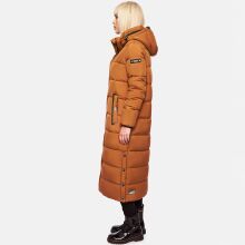 Navahoo Isalie Damen lange Winterjacke gesteppt Cinnamon Größe XS - Gr. 34