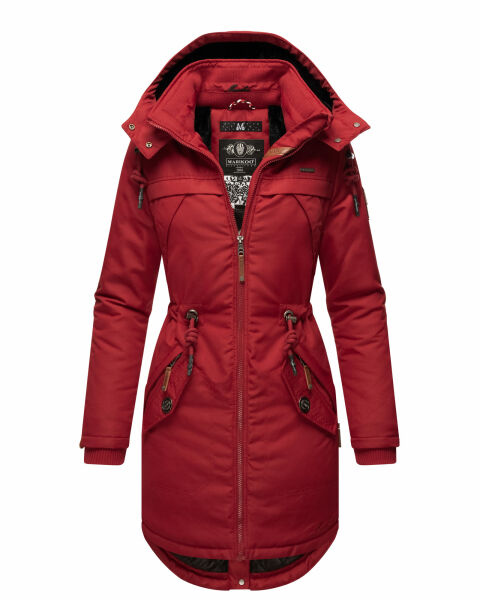 Marikoo Kamil Damen Parka Winterjacke mit Kapuze Blood Red Größe S - Gr. 36