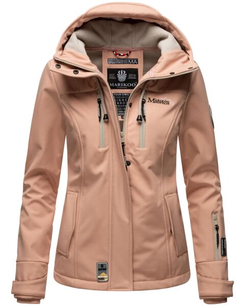 Marikoo Kleinezicke Damen Softshell Jacke Rosa-Gr.3XL