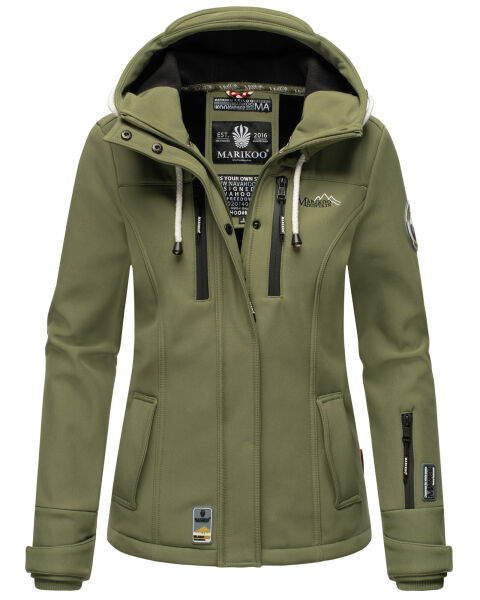 Marikoo Kleinezicke Damen Softshell Jacke Olive-Gr.S