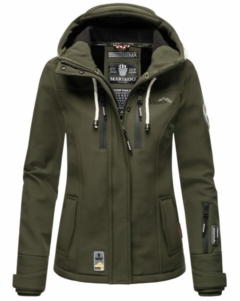 Marikoo Kleinezicke Damen Softshell Jacke Grün-Gr.L