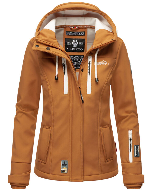 Marikoo Kleinezicke Damen Softshell Jacke Karamel-Gr.XL