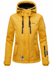 Marikoo Kleine Zicke Damen Softshell Fr&uuml;hling &Uuml;bergangs Jacke Amber Yellow Gr&ouml;&szlig;e L - Gr. 40