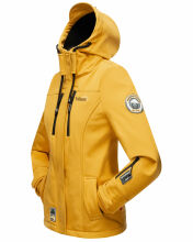 Marikoo Kleine Zicke Damen Softshell Fr&uuml;hling &Uuml;bergangs Jacke Amber Yellow Gr&ouml;&szlig;e L - Gr. 40