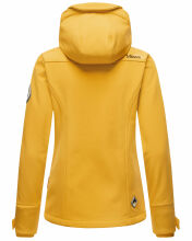 Marikoo Kleine Zicke Damen Softshell Fr&uuml;hling &Uuml;bergangs Jacke Amber Yellow Gr&ouml;&szlig;e L - Gr. 40
