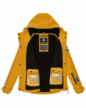 Marikoo Kleine Zicke Damen Softshell Fr&uuml;hling &Uuml;bergangs Jacke Amber Yellow Gr&ouml;&szlig;e L - Gr. 40