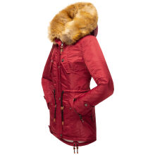 Navahoo LaViva warme Damen Winterjacke mit Teddyfell Blood Red Gr&ouml;&szlig;e S - Gr. 36