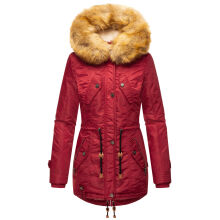 Navahoo LaViva warme Damen Winterjacke mit Teddyfell Blood Red Gr&ouml;&szlig;e S - Gr. 36