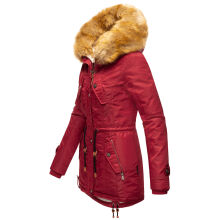 Navahoo LaViva warme Damen Winterjacke mit Teddyfell Blood Red Gr&ouml;&szlig;e S - Gr. 36