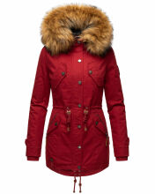 Marikoo La Viva Princess Damen Winterjacke mit Kapuze Blood Red Größe S - Gr. 36