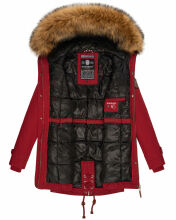 Marikoo La Viva Princess Damen Winterjacke mit Kapuze Blood Red Größe S - Gr. 36