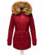 Marikoo La Viva Princess Damen Winterjacke mit Kapuze Blood Red Größe S - Gr. 36