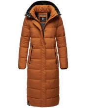 Navahoo Isalie ladies long winter jacket quilted Cinnamon...