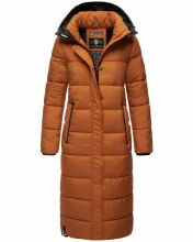 Navahoo Isalie Damen lange Winterjacke gesteppt Cinnamon Größe S - Gr. 36