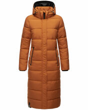 Navahoo Isalie Damen lange Winterjacke gesteppt Cinnamon Größe S - Gr. 36