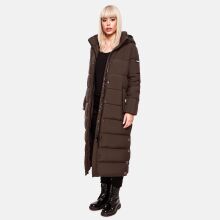 Navahoo Isalie Damen lange Winterjacke gesteppt Dark Choco Größe XL - Gr. 42