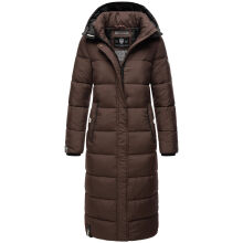 Navahoo Isalie Damen lange Winterjacke gesteppt Dark Choco Größe XL - Gr. 42