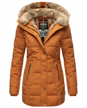 Marikoo warme Damen Steppmantel Winterjacke mit Kapuze...