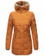Marikoo warme Damen Steppmantel Winterjacke mit Kapuze Cinnamon Größe S - Gr. 36