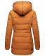 Marikoo warme Damen Steppmantel Winterjacke mit Kapuze Cinnamon Größe S - Gr. 36