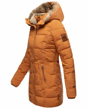 Marikoo warme Damen Steppmantel Winterjacke mit Kapuze Cinnamon Größe M - Gr. 38