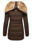 Marikoo warme Damen Steppmantel Winterjacke mit Kapuze Dunkelbraun Größe XS - Gr. 34