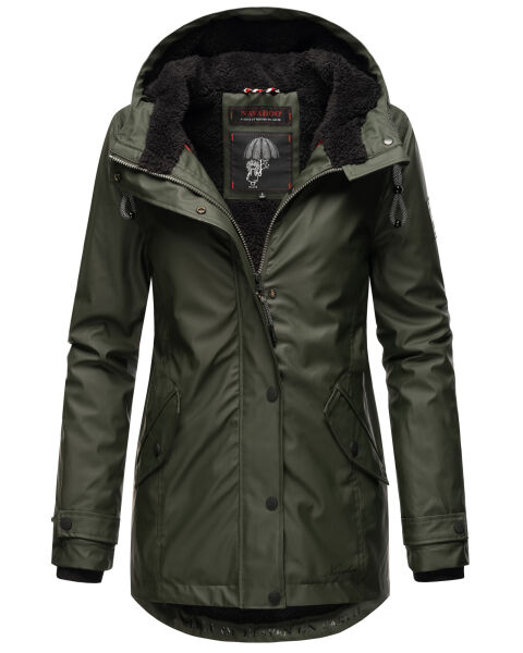 Navahoo Lindraa Damen Regenjacke Dunkel Olive Größe M - Gr. 38