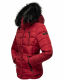 Marikoo Lotus warme Damen Winterjacke gesteppt mit Kunstfell Blood Red Größe S - Gr. 36