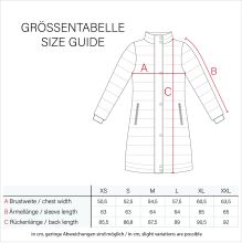 Navahoo Lotusblüte Princess ladies long winter quilted jacket  Größe M - Gr. 38