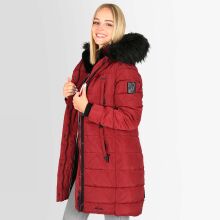 Navahoo Lotusblüte Princess Damen lange Winter Steppjacke Blood Red Größe XXL - Gr. 44