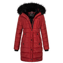 Navahoo Lotusblüte Princess Damen lange Winter Steppjacke Blood Red Größe XXL - Gr. 44