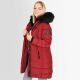Navahoo Lotusblüte Princess Damen lange Winter Steppjacke Blood Red Größe XXL - Gr. 44