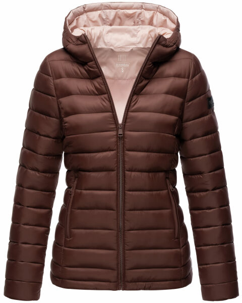 Marikoo Lucy Damen gesteppte Übergangsjacke Schoko Größe M - Gr. 38