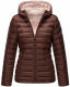 Marikoo Lucy Damen gesteppte Übergangsjacke Schoko Größe M - Gr. 38