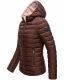 Marikoo Lucy Damen gesteppte Übergangsjacke Schoko Größe M - Gr. 38