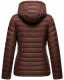 Marikoo Lucy Damen gesteppte Übergangsjacke Schoko Größe M - Gr. 38