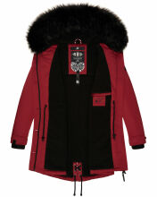 Navahoo Luluna Princess Damen Kunstfell Winterjacke Blood Red Größe M - Gr. 38