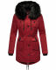 Navahoo Luluna Princess Damen Kunstfell Winterjacke Blood Red Größe M - Gr. 38