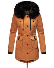Navahoo Luluna Princess Damen Kunstfell Winterjacke Cinnamon Gr&ouml;&szlig;e S - Gr. 36