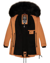 Navahoo Luluna Princess Damen Kunstfell Winterjacke Cinnamon Gr&ouml;&szlig;e S - Gr. 36