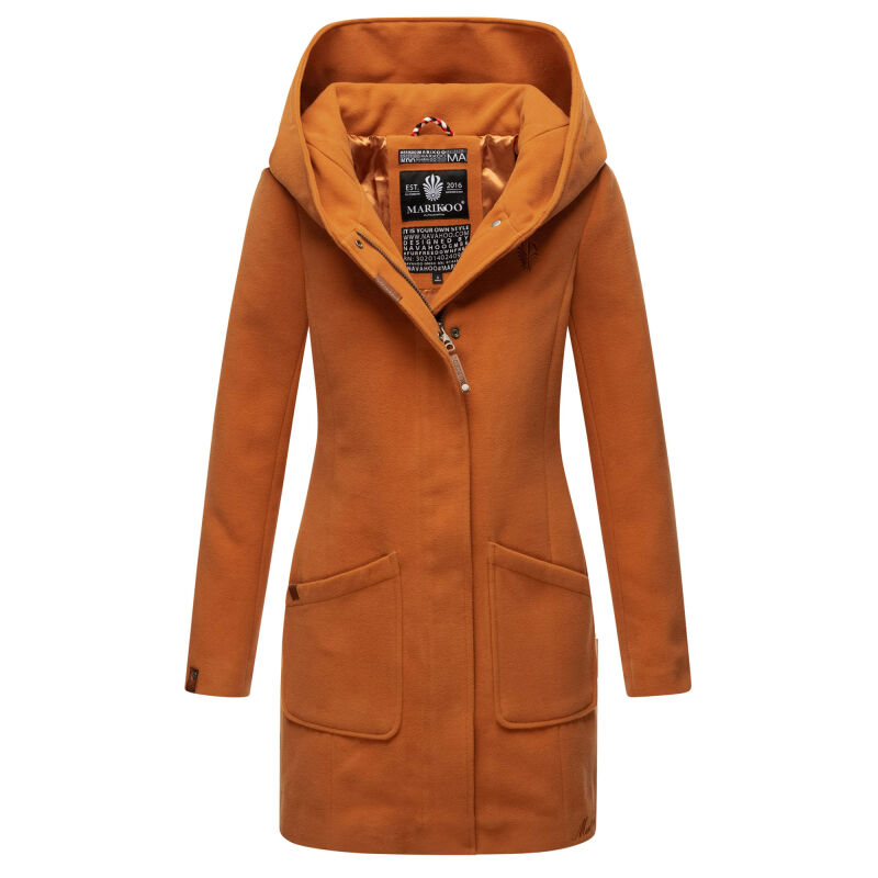 Marikoo Maikoo Damen Trenchcoat Wintermantel Cinnamon Größe S - Gr. 36