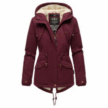 Marikoo Manolya Damen Parka Winterjacke mit Teddyfell...