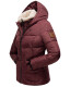 Navahoo Megan Damen Winter Steppacke mit Kapuze Weinrot Größe XS - Gr. 34