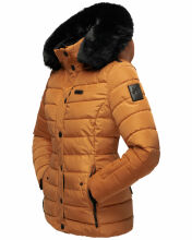 Navahoo Milianaa Winter Jacke Stepp Kurzjacke gefüttert Kapuze Kunstfell Cinnamon Größe S - Gr. 36