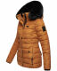 Navahoo Milianaa Winter Jacke Stepp Kurzjacke gefüttert Kapuze Kunstfell Cinnamon Größe S - Gr. 36