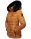 Navahoo Milianaa Winter Jacke Stepp Kurzjacke gefüttert Kapuze Kunstfell Cinnamon Größe S - Gr. 36