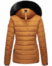 Navahoo Milianaa winter jacket quilted jacket lined hood faux fur  Größe L - Gr. 40