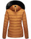 Navahoo Milianaa winter jacket quilted jacket lined hood faux fur  Größe L - Gr. 40